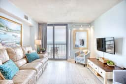 Oceanfront Waterpointe1 704-3b/2b-Sleeps 5-Balcony-WIFI-TV-Pool-Family Friendly