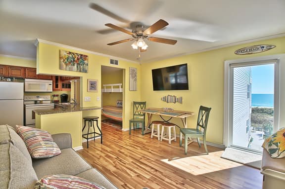 Oceanfront Windsong Unit 207 | 1BR/1BA | Sleeps 5 | Queen, Bunks, Sofa Beds Setu